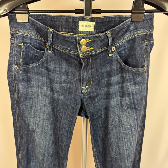 Hudson Collin Dark Wash Flap Pocket Skinny Jeans Women’s 28 - Picture 2 of 8